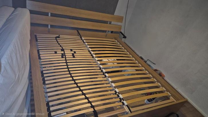 IKEA 2-persoons bed 180x200 (zonder lattenbodem), Huis en Inrichting, Slaapkamer | Bedden, Gebruikt, Tweepersoons, 180 cm, 200 cm