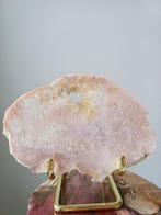 Roze amethist schijf (slab of plak), Verzamelen, Mineralen en Fossielen, Ophalen of Verzenden, Mineraal