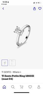 Ti sento milano ring 54 (17.25) nieuw zilver - nw prijs 62e, Nieuw, Ophalen of Verzenden, 17 tot 18, Met edelsteen