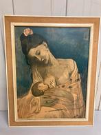Prent na schilderij Pablo Picasso 1905 vrouw baby, Ophalen of Verzenden
