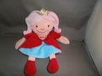 HEMA handpop prinses pop rood/blauw jurkje gouden kroon en, Ophalen of Verzenden, Nieuw, Overige typen