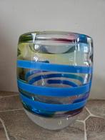 Siem van der Marel vaas- Philips jubileum vaas- Leerdam 8k, Gebruikt, Overige kleuren, Ophalen of Verzenden, Glas