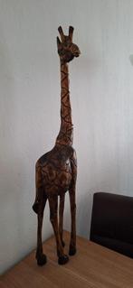 Houten Giraffe Beeld - 1 Meter 5 Hoog, Antiek en Kunst, Kunst | Beelden en Houtsnijwerken, Ophalen