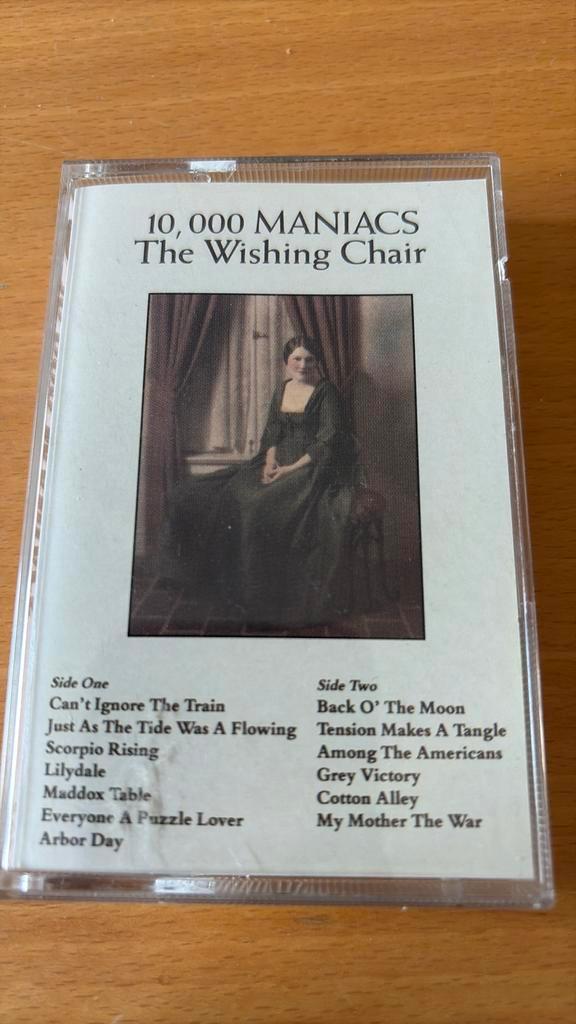10,000 Maniacs muziek cassette the Wishing Chair 13 tracks, Cd's en Dvd's, Cassettebandjes, Gebruikt, Origineel, Pop, 1 bandje