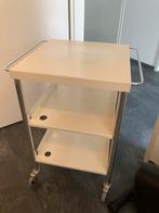 Metalen printertafel, 50x50, 80cm hoog, Huis en Inrichting, Kasten | Computermeubels, Ophalen, Gebruikt, 70 tot 120 cm, Metaal