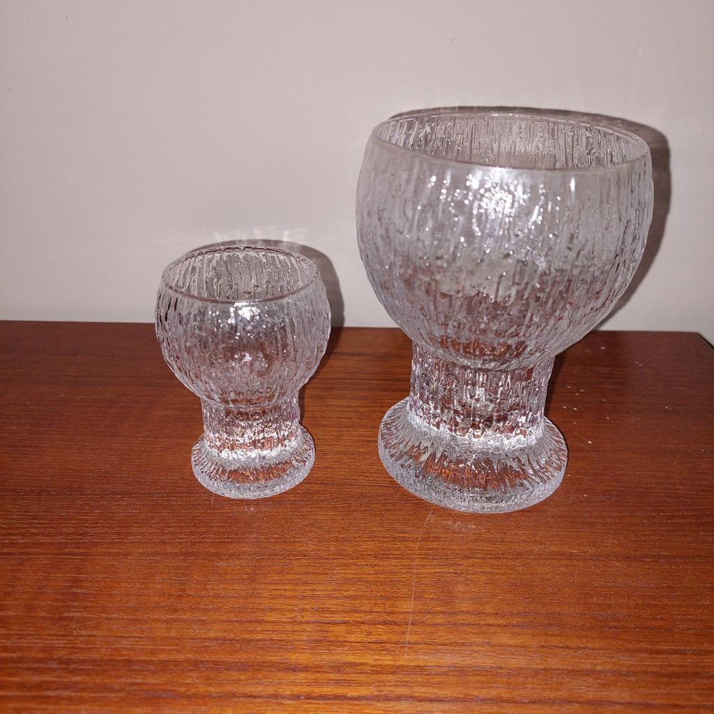 Vintage Iittala glazen, Kekkerit: 1x wijnglas, 1x borrelglas, Ophalen of Verzenden, Zo goed als nieuw, Overige typen