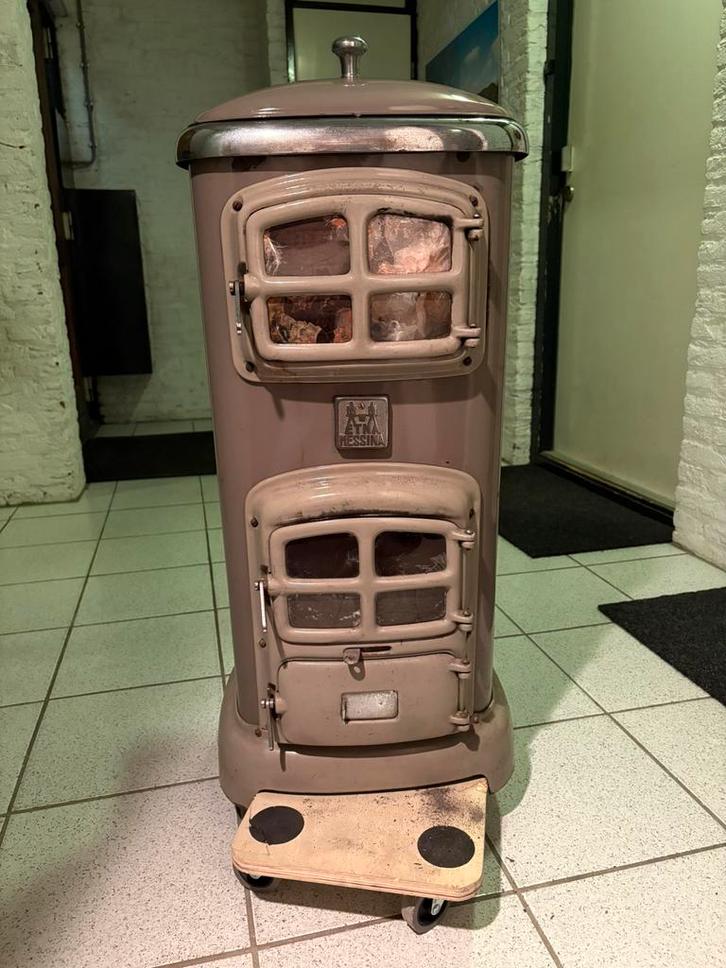 Etna Messina kachel, Huis en Inrichting, Kachels, Gebruikt, Vrijstaand, Houtkachel, Hout, Ophalen