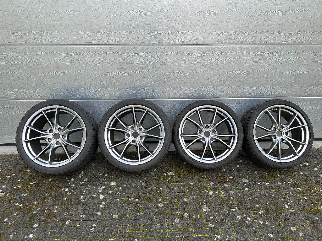 Porsche 911 991 4S 4 velgen met winterbanden 99104460136, Auto-onderdelen, Overige Auto-onderdelen, Porsche, Gebruikt, Ophalen