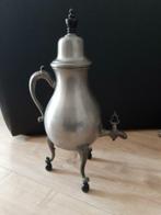 Tinnen Kraantjeskan op geel koper komfoor, Antiek en Kunst, Ophalen of Verzenden