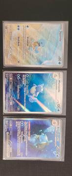 Squirtle - Wartortle - Blastoise MEW, Ophalen of Verzenden, Zo goed als nieuw, Losse kaart