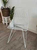 Zgan witte metalen Loods 5 stoel, Huis en Inrichting, Stoelen, Ophalen, Zo goed als nieuw, Wit, Eén