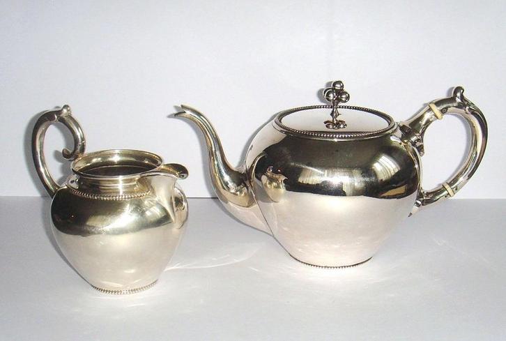 Antiek zilveren 835 koffie/thee set C.J. Begeer, 1886., Antiek en Kunst, Antiek | Goud en Zilver, Zilver, Ophalen of Verzenden