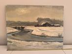 Mooi winters landschap! De verschrikkelijke winter uit ‘79, Antiek en Kunst, Kunst | Schilderijen | Modern, Ophalen of Verzenden