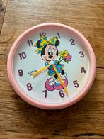 Roze retro/vintige Disney Lorus Klok - Minnie Mouse, Ophalen of Verzenden, Zo goed als nieuw, Analoog, Wandklok