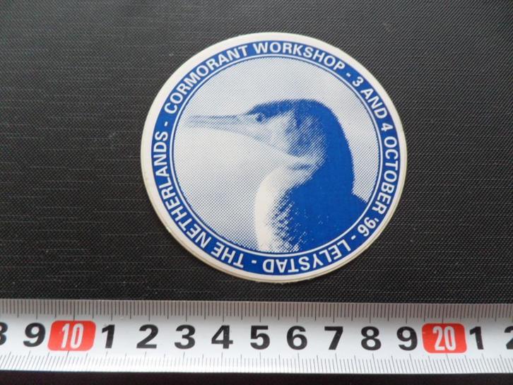 sticker Lelystad Cormorant workshop  1996, Verzamelen, Stickers, Zo goed als nieuw, Ophalen