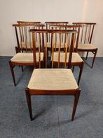 6 vintage palissanderhout eetkamerstoelen jaren 60, Ophalen, Huis en Inrichting