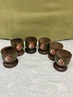 Set van 6 vintage beschilderde eierdopjes (060223), Antiek en Kunst, Ophalen of Verzenden
