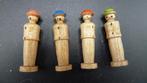 4 houten Ertsgebergte popjes, Antiek en Kunst, Ophalen of Verzenden