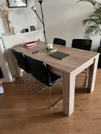 Eettafel + 4 stoelen Jysk (160x80), Huis en Inrichting, Tafels | Eettafels, Ophalen, Kunststof, Gebruikt, 50 tot 100 cm