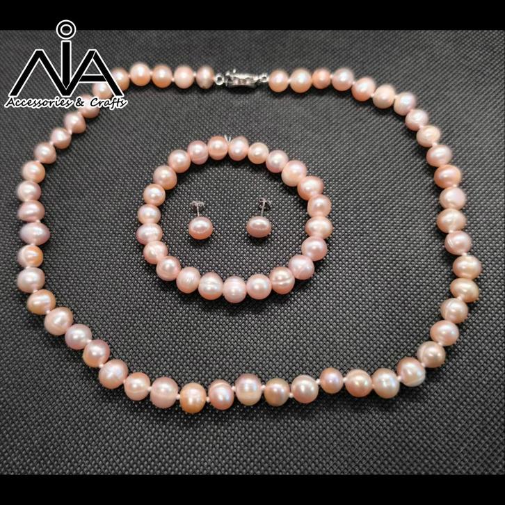 Parels, Sieraden, Tassen en Uiterlijk, Kettingen, Nieuw, Overige materialen, Paars, Met edelsteen, Ophalen of Verzenden