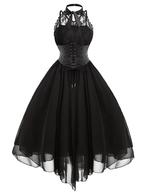 Victoriaanse korset jurk sexy punk gothic middeleeuwse, Maat 38/40 (M), Verzenden, Nieuw, Kleding