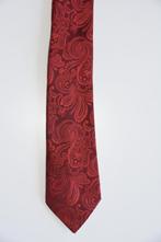 Retro bordeaux rode Trevira stropdas rood, Kleding | Heren, Stropdassen, Met patroon, Zo goed als nieuw, Ophalen, Rood
