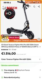TEVERUN Fighter mini pro -carbon ed., Ophalen of Verzenden, Zo goed als nieuw, Elektrische step (E-scooter)