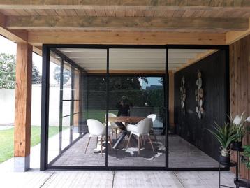 Glazen schuifdeurset 3-deurs tot 264 cm Inbhoogte 240 cm  beschikbaar voor biedingen