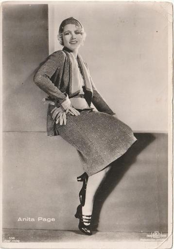 FILMSTER ANITA PAGE UIT 1931 MOOIE OUDE KAART KJ362 beschikbaar voor biedingen