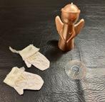 luxe kerst kaars set Engel + decoratiewanten + kaarsenring, Huis en Inrichting, Woonaccessoires | Kandelaars en Kaarsen, Overige materialen