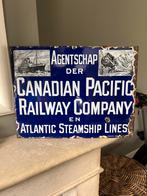 Oud emaille reclamebord agentschap canadian pacific, Ophalen of Verzenden