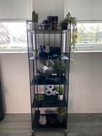 Metalen opbergrek, Huis en Inrichting, Kasten | Vitrinekasten, Ophalen, Met plank(en), Minder dan 50 cm, Gebruikt