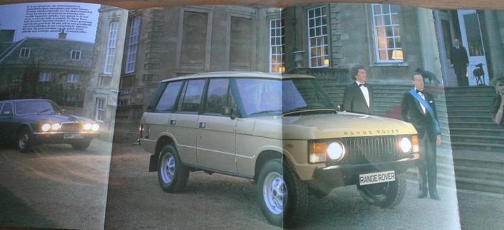 4 Landrover Range Rover autofolder Jarne '80 Te koop als set, Boeken, Auto's | Folders en Tijdschriften, Overige merken, Ophalen of Verzenden