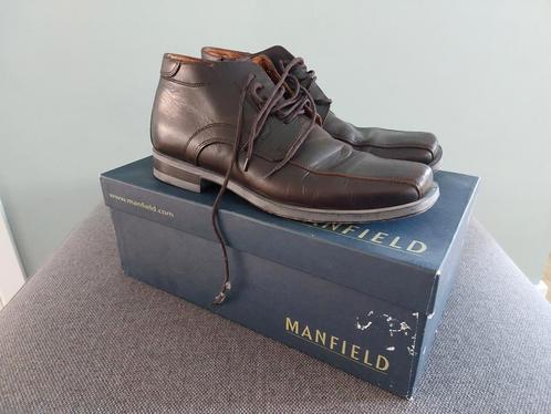 Herenschoenen Manfield maat 40 bruin, Kleding | Heren, Schoenen, Zo goed als nieuw, Veterschoenen, Bruin, Ophalen of Verzenden