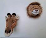 Dierenkoppen voor aan de muur, giraffe en leeuw, Ophalen of Verzenden, Zo goed als nieuw, Wanddecoratie