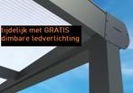 Actie Terrasoverkapping met gratis led verlichting, Verzenden, Nieuw