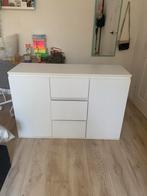 Witte Dressoir Kast met Lades, Ophalen, Kunststof, 100 tot 150 cm, Zo goed als nieuw