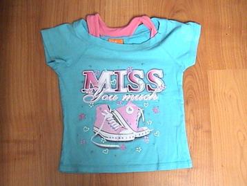 ONE by ONE / Charles VOGELE stoer blauw met roze t-shirt 128 beschikbaar voor biedingen