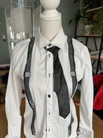 Mooie heren bloes Party Time!, Ophalen, Zo goed als nieuw, Wit