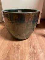 Geglazuurde grote bloempot, Tuin en Terras, Bloempotten, Ophalen, 40 cm of meer, Rond, Zo goed als nieuw