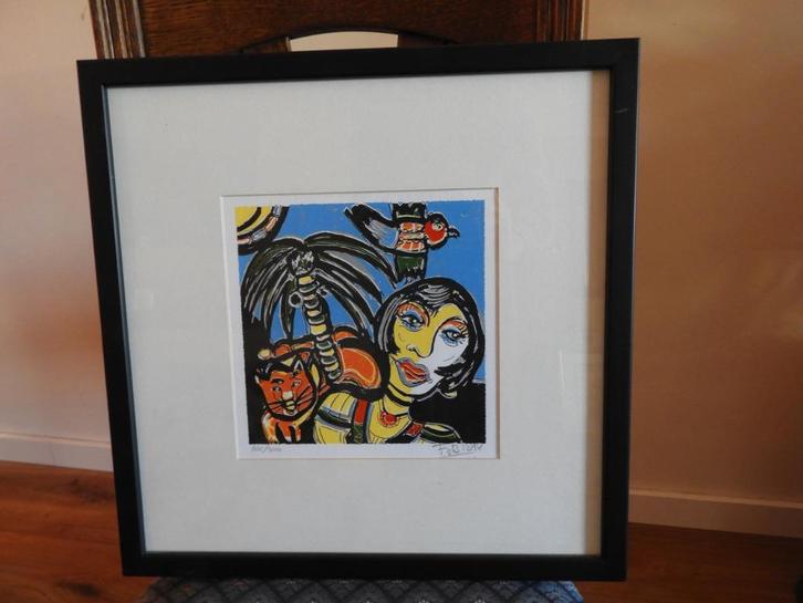 Zeefdruk - John Cerneüs of Fabian (1967) - Tropical Heat, Antiek en Kunst, Kunst | Litho's en Zeefdrukken, Ophalen of Verzenden