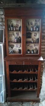 Decoratieve houten wijnrek kast, Huis en Inrichting, Ophalen, Hout, 25 flessen of meer