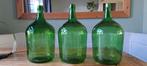 Groene Wijnflessen, Huis en Inrichting, Woonaccessoires | Vazen, Minder dan 50 cm, Groen, Glas, Zo goed als nieuw