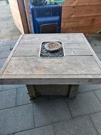 Houten vuurtafel, ethanol, Tuin en Terras, Ophalen, Zo goed als nieuw