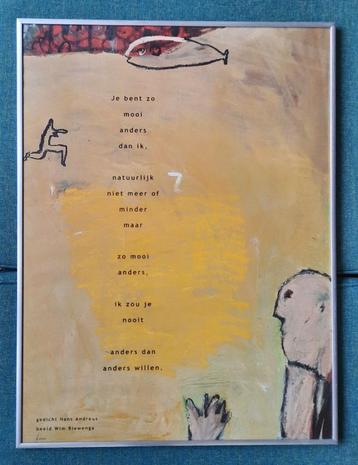 Poster in lijst - Wim Biewenga voor Plint beschikbaar voor biedingen