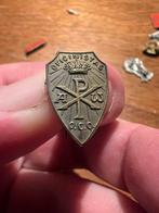 Antieke Religieuze Pin - OFICINISTAS - A P W, Verzamelen, Speldjes, Pins en Buttons, Ophalen of Verzenden, Gebruikt, Overige onderwerpen