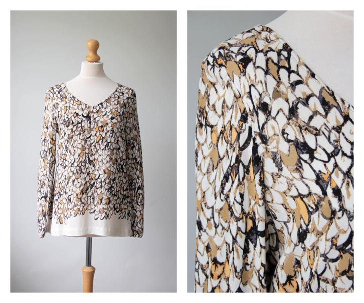 Sandwich - nieuwstaat top / creme geel / maat 36, Kleding | Dames, Tops, Zo goed als nieuw, Maat 36 (S), Beige, Lange mouw, Verzenden