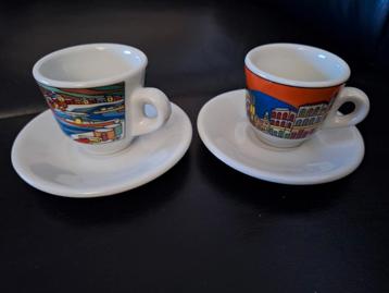 Espresso kopjes en schotels - Nuova point. Cities of Italy. beschikbaar voor biedingen