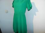 Ted Baker appeltjes groene stretch jurk wijde hals 5/44, Verzenden, Maat 42/44 (L), Zo goed als nieuw, Knielengte