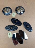 Losse spiegelsets Highway Hawk rond CHROOM en ovaal CARBON, Motoren, Ophalen of Verzenden, Zo goed als nieuw